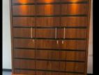 teak wood three door wardrobe