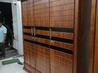 teak wood three door wardrobe