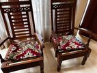 Teak wood two chairs