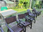 Teak Wood Water Base Wallnut Color Veranda Chair
