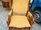 Teak Wooden Cushioned Heavy Rocking Chair