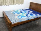 Teak Wooden Bed with Matteress