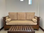 Teak Wooden Sofa Set with Coffee Table