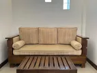 Teak Wooden Sofa with Coffee Table