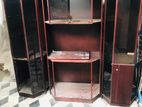 Teak Wooden TV Stand with Cupboard