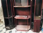 Teak Wooden TV Stand With Cupboard