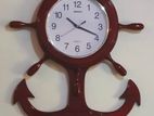 Teak Wooden Wall Clock