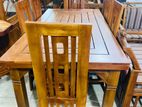 TeakHeavy --Modern-- DiningTable With 6 Chairs --6x3