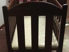 Teakwood Baby Cot with Mattress