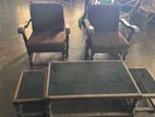 Teal Wood Sofa Set