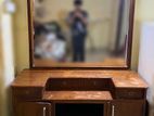 Teak Wood Dressing Table with Large Mirror