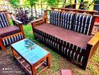 Teak Wooden Sofa Set with Coffee Table