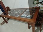 තේක්ක කෑම මේසය (7-3.5')