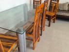 Glass Table and Teak Chairs