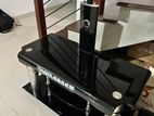 Tempered Glass TV Stand with 2 Rows