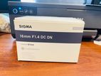 The Sigma 16mm f/1.4 DC DN Lens