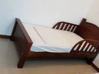 Teak Single Bed with Spring Mettres