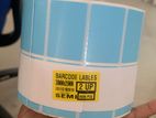 THERMAL TRANSFER 38MM X 25MM 2UPS 4000 PCS - BLUE BARCODE STICKER ROLL