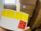THERMAL TRANSFER 50MM X 25MM 1UPS 2000 PCS - YELLOW BARCODE STICKER ROLL