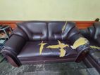 3-Seater PVC Leather Sofa