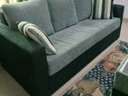 Three Seater Sofa and Glass Top Coffee Table