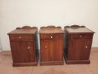 Three Wooden Bedside Cupboards