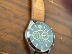 Timberland Rugged Leather Watch - Dual Time