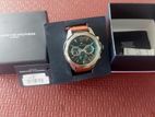 Tommy Hilfiger Lars Chronograph Green Dial Brown Leather Strap Watch