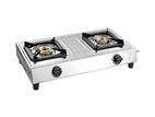 Top Sonic Stainless Steel Double Burner Indian Gas Stove