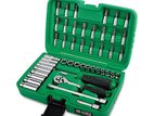 TOPTUL 46PCS Professional Grade 1/4" DR. Flank Socket Set