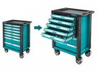 Total 7 Drawer Tool Trolley With Tools 328Pcs