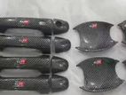 Toyota Hilux Gr Sport Back Carbon Fiber Door Handle Cover 2024
