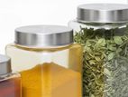 Transparent Square Glass Jar