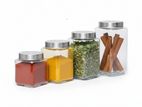 Transparent Square Glass Jar