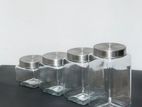 Transparent Square Glass Jar