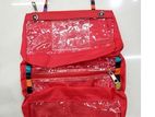 Travel Cosmetics Red Bag Cosmetic Organizer Foldable
