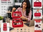 Travel Cosmetics Red Bag Cosmetic Organizer Foldable
