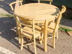 Treated Athdemata Natural Color Dining Table with 4 Chairs--3x3--Tm1902