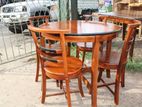 Treated Mahogany Dining Table With 4 Chairs 3x3ft