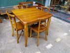 Treated Mahogany Dining Table with 4 Chairs 3x3ft