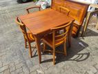 Treated Mahogany Dinning Table And 4 Chairs--3ftx3ft---TDT2510