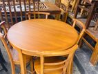 Treated Mahogany Table with Chairs 3x3 TM0876