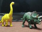 Triceratops with Apatosaurus Toys