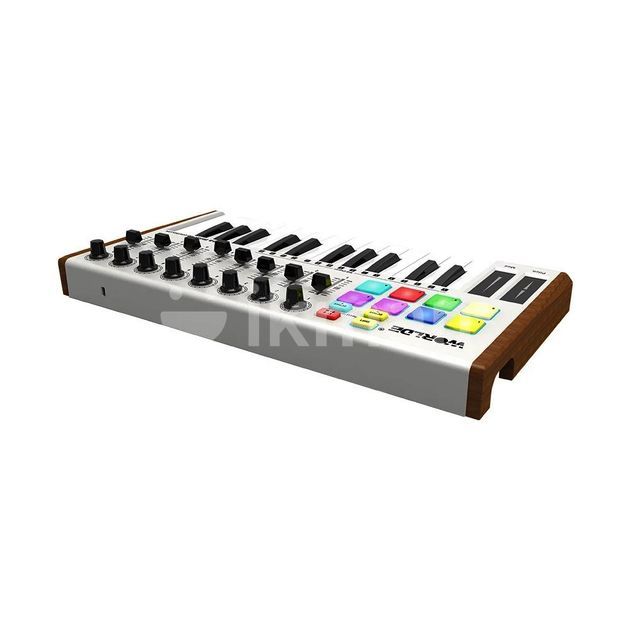 TUNAMINI 25 Keys MIDI Keyboard Controller 8 Backlit Trigger Color Pads