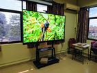 Tv stand steel trolley movable 32" to 86"