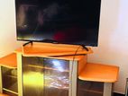 TV Stand with Glass Storage