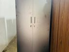 Two Door Black Melamine Wardrobe