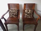 Two Teak Woodn Chairs