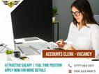 Accounts Clerk / Assistant ᴹᴬᵀᴬᴸᴱ