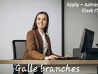 Admin Clerk - Galle Branch